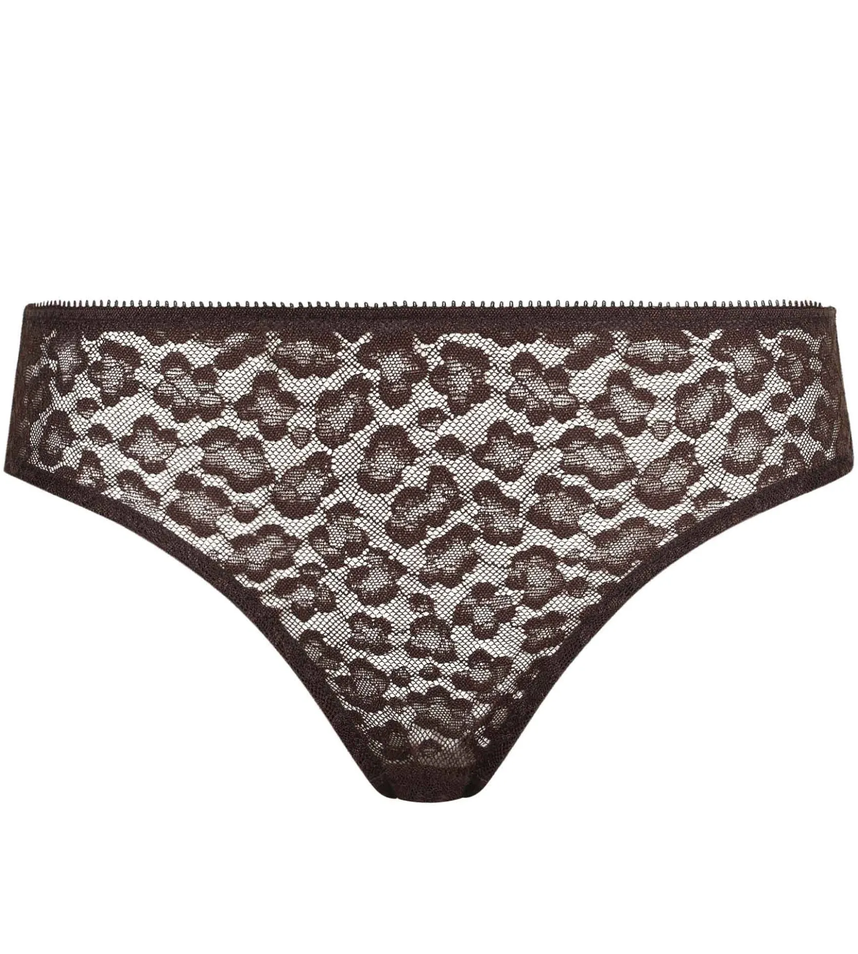 Culotte midi en dentelle léopard Chocolat Dim Generous Édition Limitée