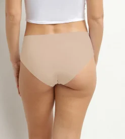 Culotte taille haute femme invisible en microfibre Nude Dim