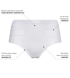 Culotte ventre plat blanche Femme Dim Silhouette Elegance