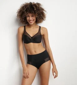 Culotte ventre plat femme taille haute noire Dim Silhouette Essentiel