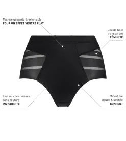 Culotte ventre plat noire Dim Silhouette Elegance