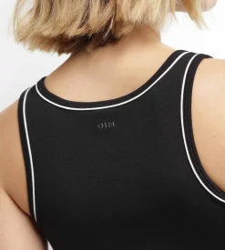 Débardeur de sport femme thermorégulateur en jersey Noir Dim Move