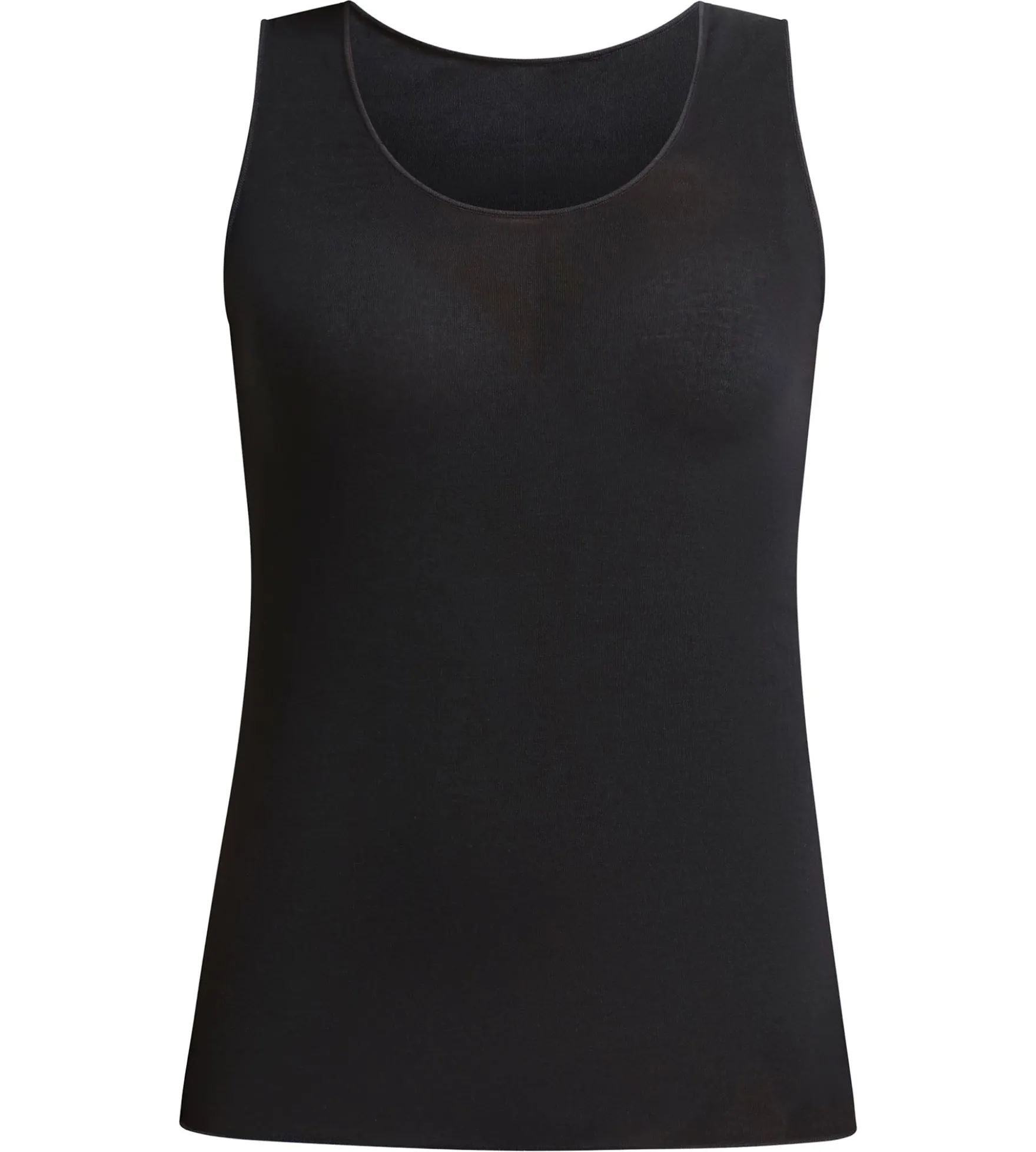 Débardeur femme en modal et cachemire Noir Light & Warm