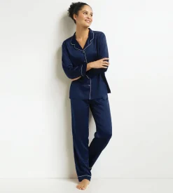 Ensemble pyjama pantalon femme Bleu Minuit Don’t Disturb