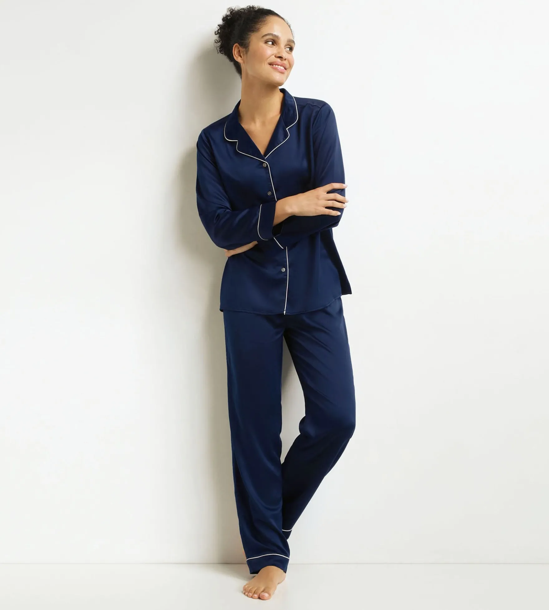 Ensemble pyjama pantalon femme Bleu Minuit Don’t Disturb