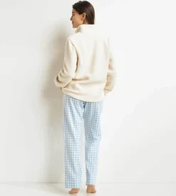 Ensemble pyjama pantalon femme Bleu Gris Dim Warm