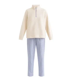 Ensemble pyjama pantalon femme Bleu Gris Dim Warm