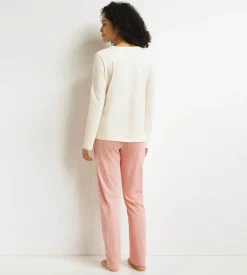 Ensemble pyjama pantalon femme Beige Don’t Disturb
