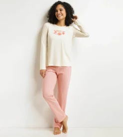Ensemble pyjama pantalon femme Beige Don’t Disturb