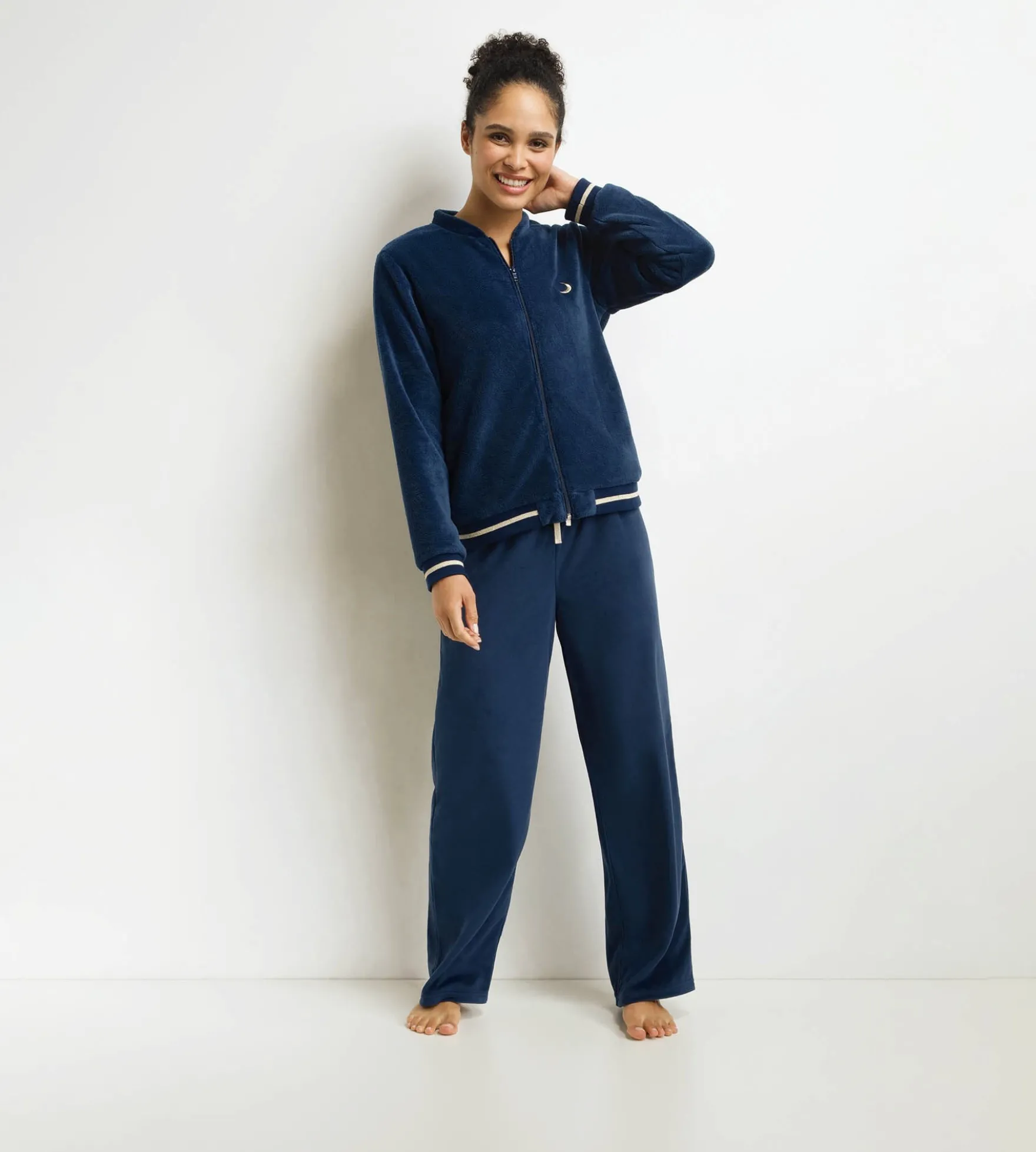 Ensemble pyjama pantalon femme Bleu Minuit Dim