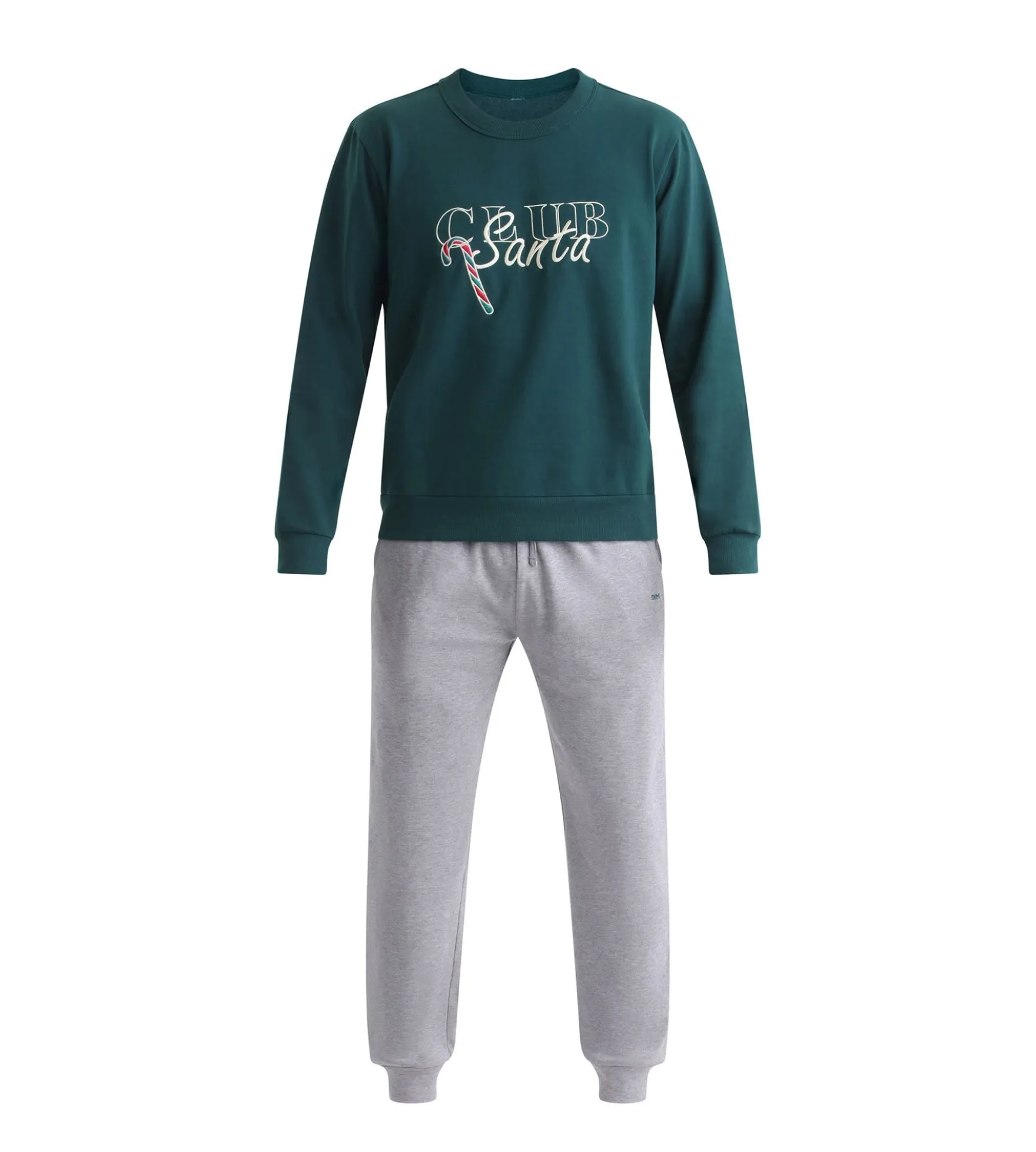 Ensemble pyjama pantalon homme Gris Vert Dim