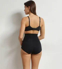 Gaine taille haute femme en microfibre Noir Dim Silhouette Contour