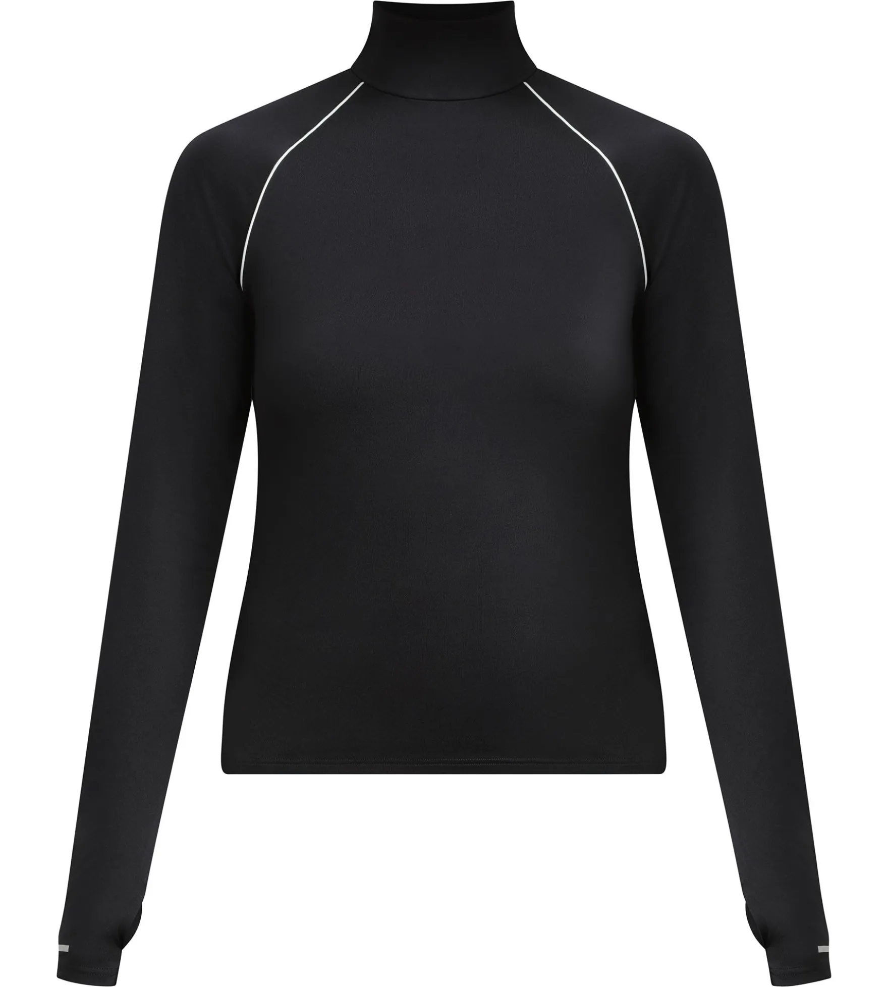 Haut de sport femme à col montant en microfibre noire Dim Move