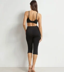 Legging court femme en microfibre noire Dim Comfywear