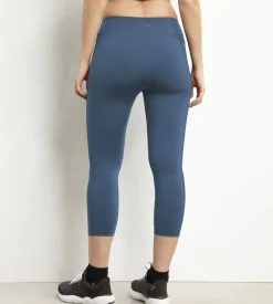 Legging de sport court pour femme en microfibre noire Dim Move