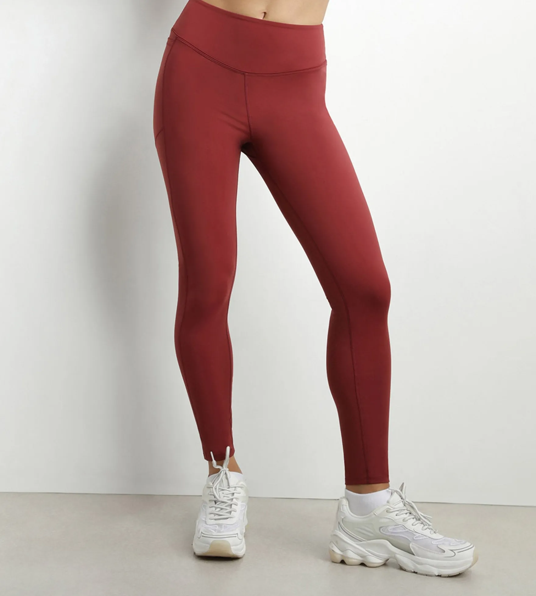 Legging de sport femme en microfibre sculptante Bordeaux Dim Move