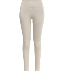 Legging femme Beige en maille côtelée Dim Comfywear