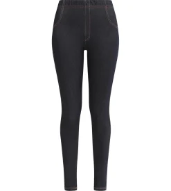 Legging femme effet jean Bleu Marine avec poches Dim Relax & Go