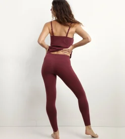 Legging femme opaque en coton stretch Rubis Foncé Body Touch Easy
