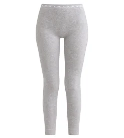 Legging femme tissu côtelé Gris Chiné Dim Icons