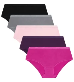 Lot de 5 boxers femme coton stretch à message Les Pockets