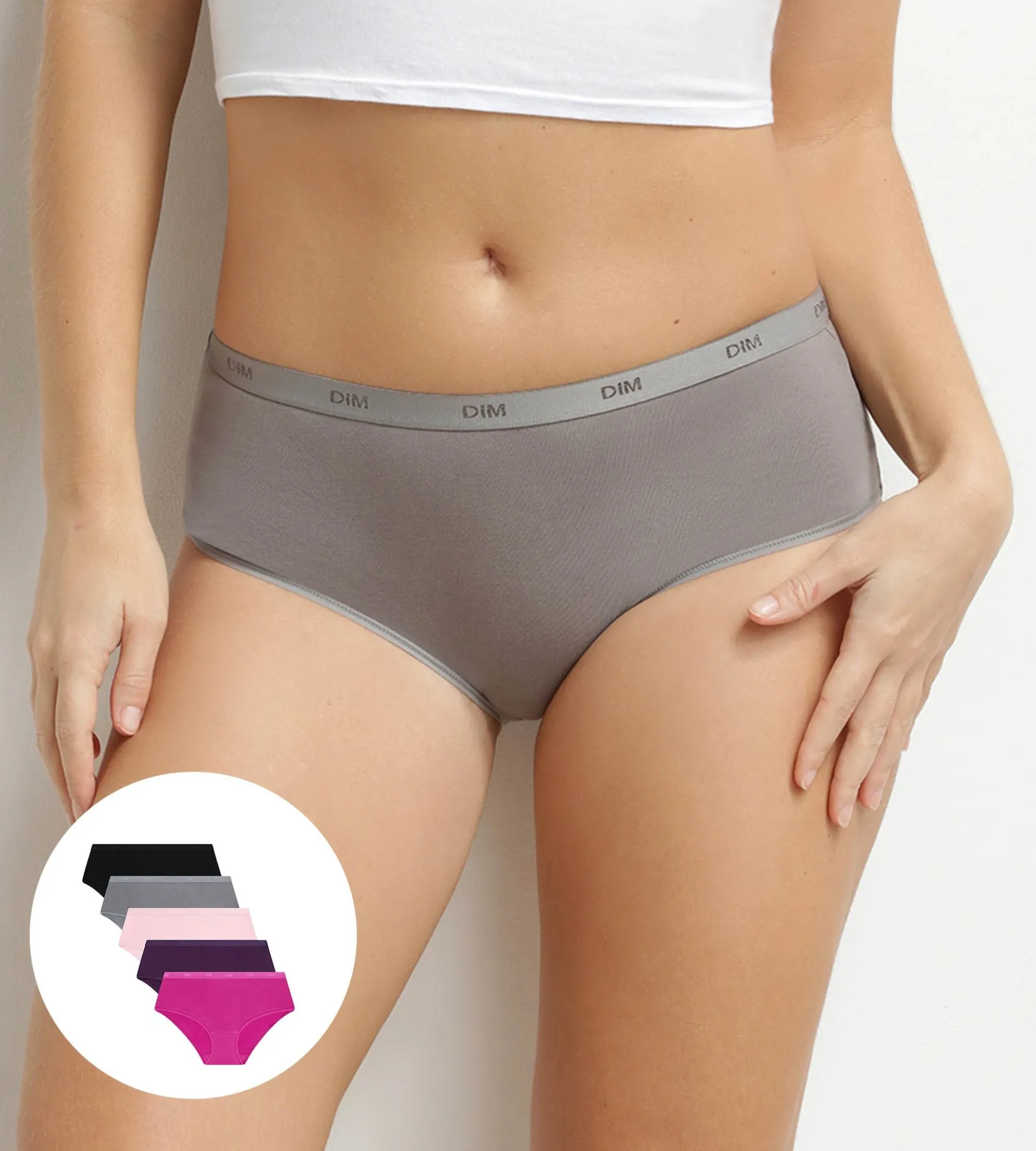 Lot de 5 boxers femme coton stretch à message Les Pockets