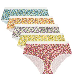 Lot de 5 boxers femme coton stretch à fleurs Les Pockets