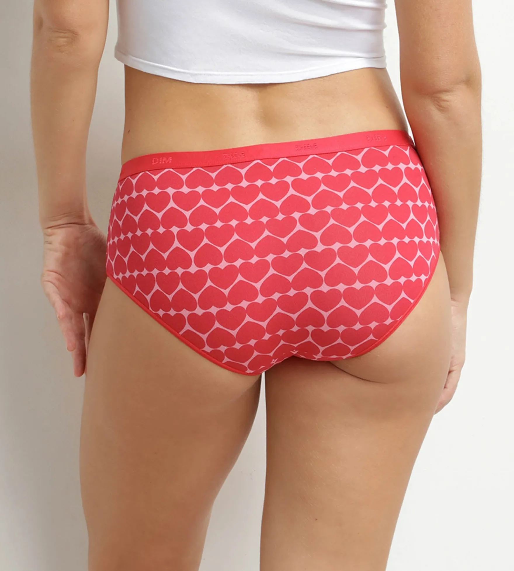 Lot de 5 boxers femme coton stretch motif cœur Les Pockets