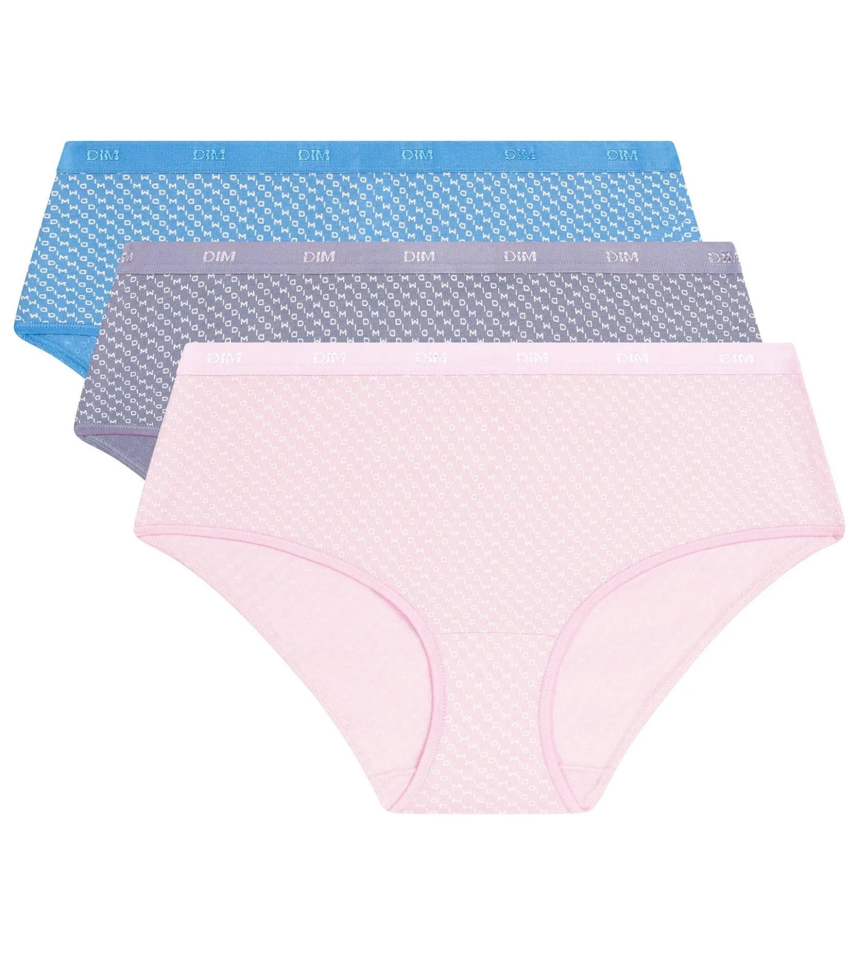 Lot de 3 boxers femme coton stretch logo Dim Les Pockets