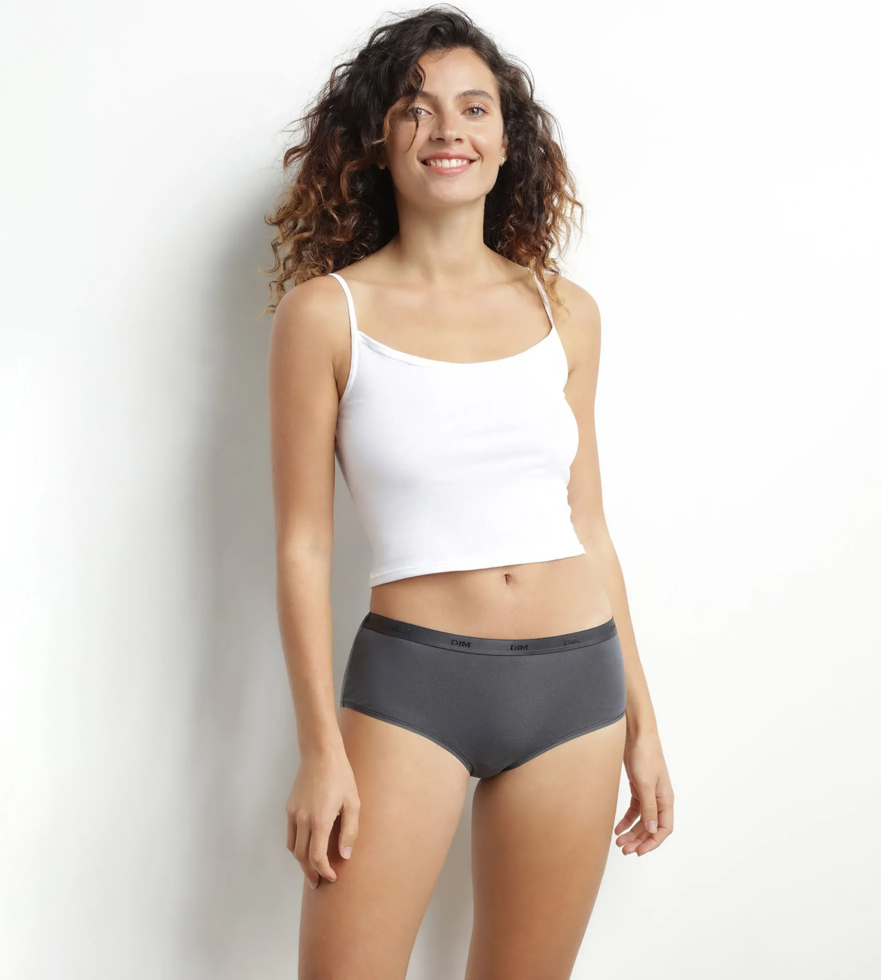 Lot de 3 boxers femme coton stretch Beige Bleu Gris Les Pockets Ecodim