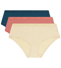 Lot de 3 Boxers femme en coton stretch à pois Les Pockets