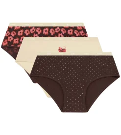 Lot de 3 boxers femme motifs rétro Rose Marron Les Pockets