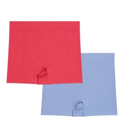 Lot de 2 boxers fille microfibre Bleu Chardon et Rose Dim Sans Couture