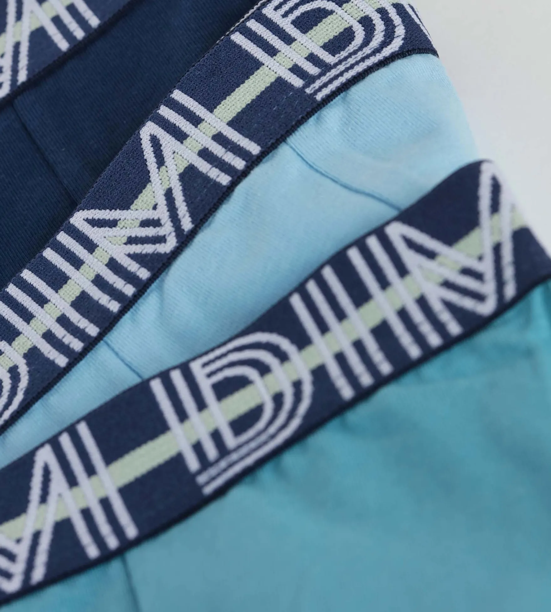 Lot de 3 boxers garçon coton stretch ceinture contrastée Adriatique EcoDim