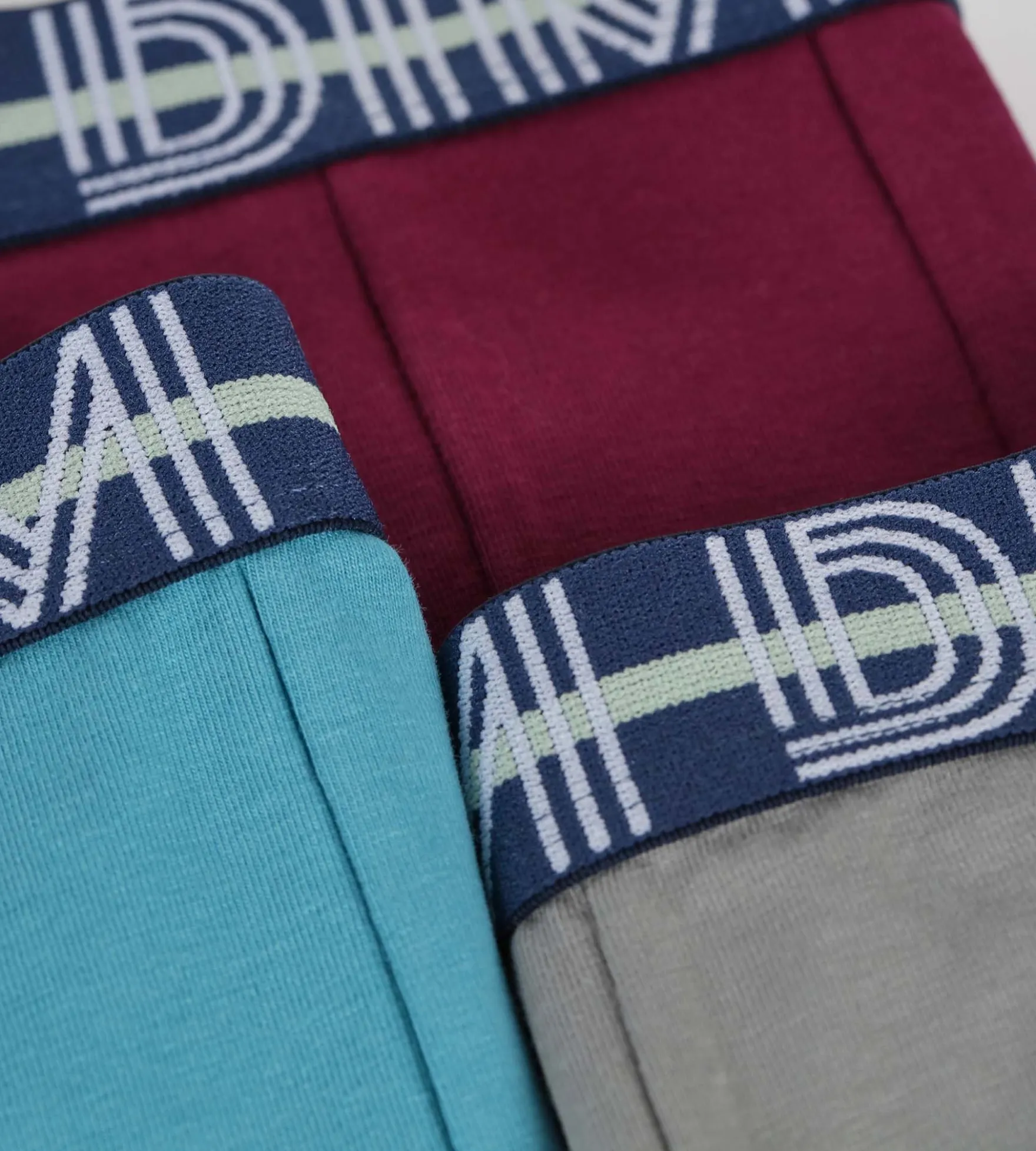 Lot de 3 boxers garçon coton stretch ceinture contrastée Carmin EcoDim