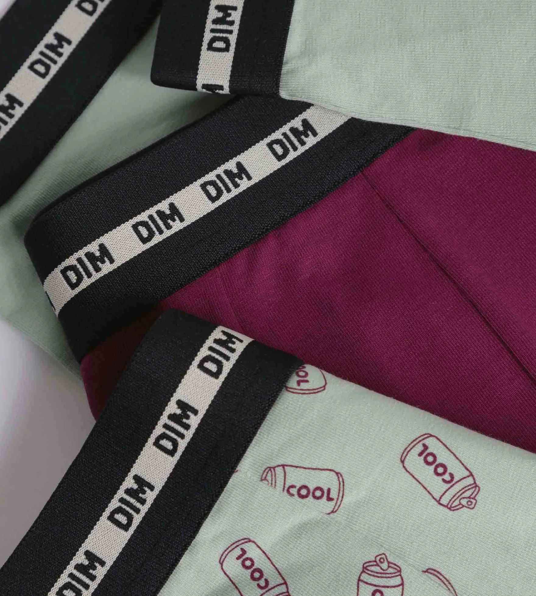 Lot de 3 boxers garçon coton stretch Cuivre à motifs EcoDim Mode