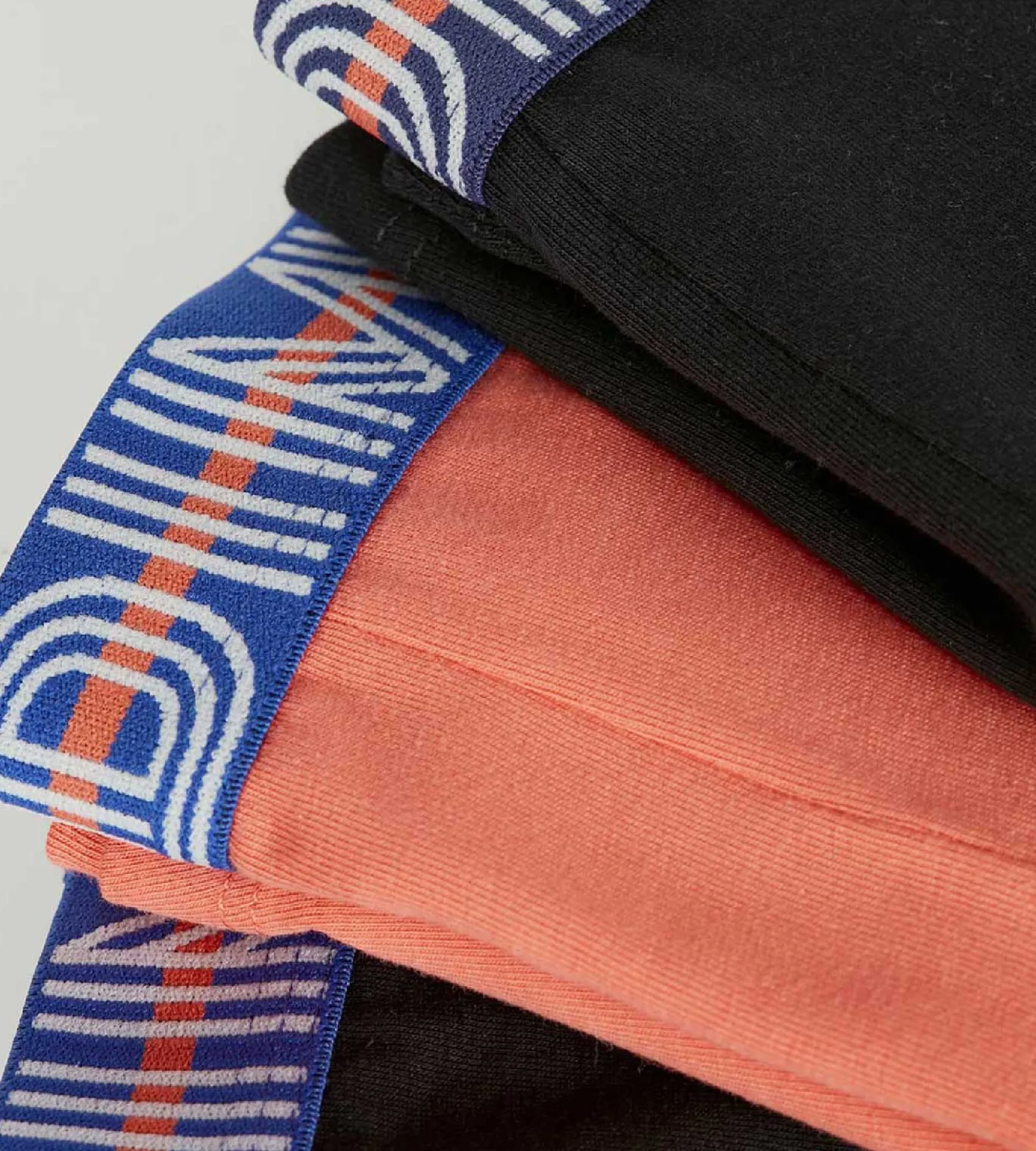 Lot de 3 boxers garçon coton stretch ceinture contrastée Orange EcoDim