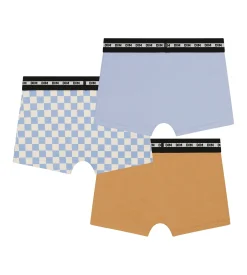 Lot de 3 boxers garçon à motif damier Lila Bleu Coton Stretch Fashion