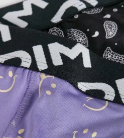 Lot de 2 boxers garçons en microfibre recyclée motif smiley Dim Micro