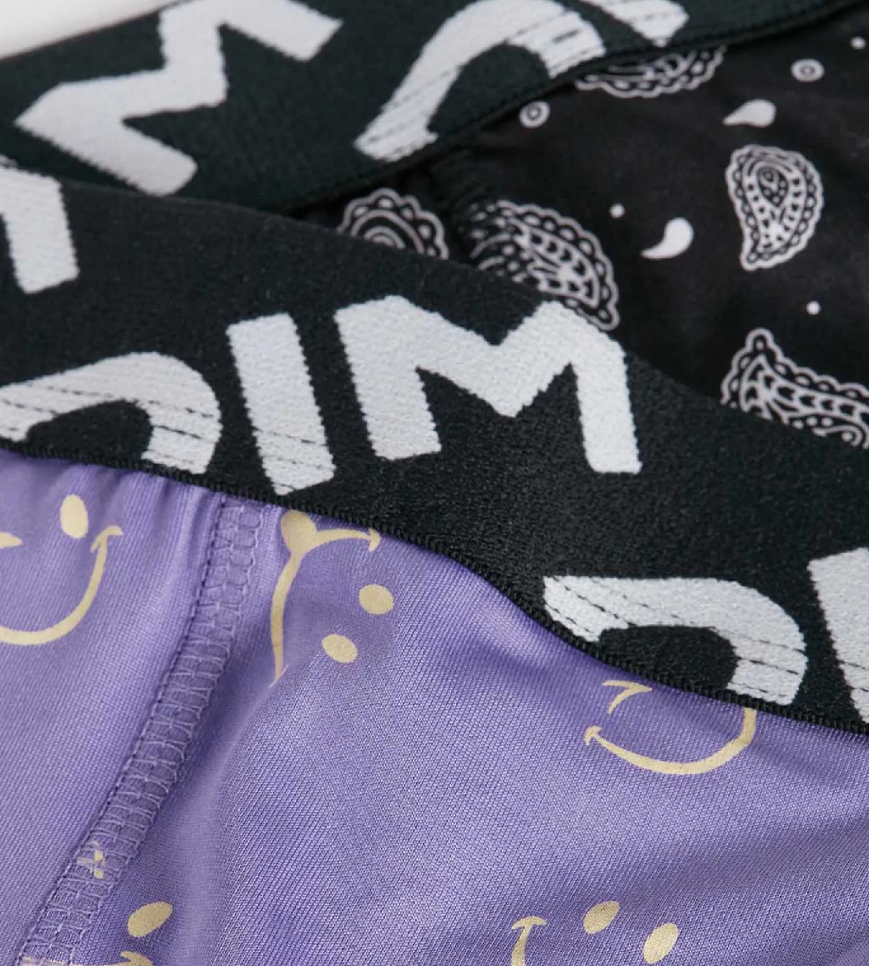 Lot de 2 boxers garçons en microfibre recyclée motif smiley Dim Micro