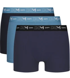 Lot de 3 boxers homme Bleu Riviera Denim Noir Dim Coton Stretch