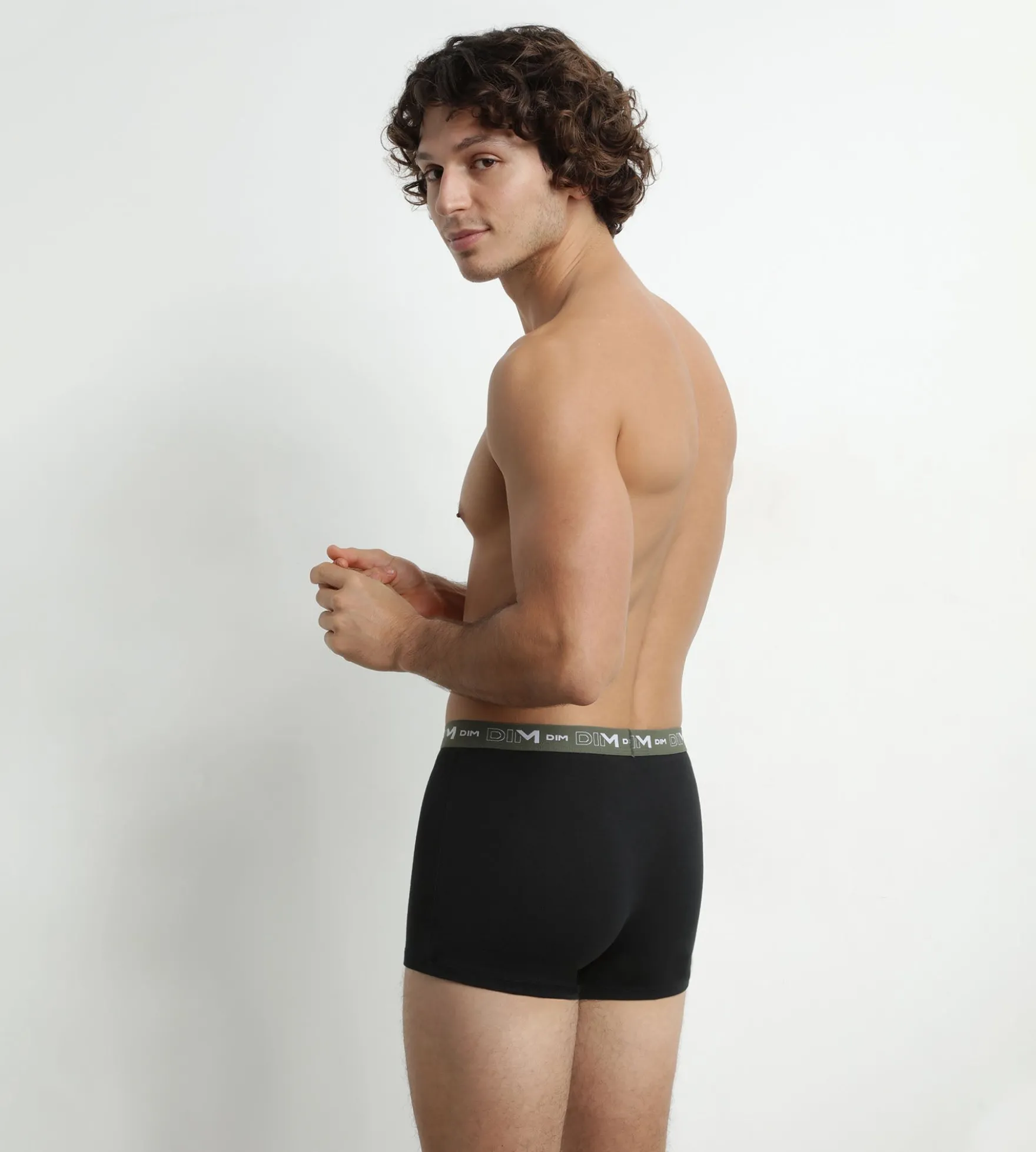 Lot de 3 boxers homme en coton Bleu Orange Dim Coton Stretch
