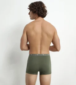 Lot de 3 boxers homme en coton Orange Vert Dim Coton Stretch