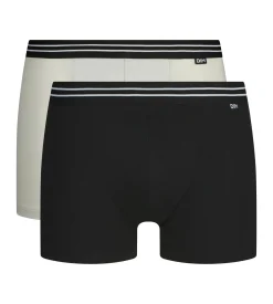 Lot de 2 boxers homme en coton stretch Noir Gris EcoDim