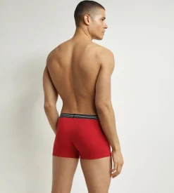 Lot de 2 boxers homme en coton stretch Rouge Carmin Noir EcoDim