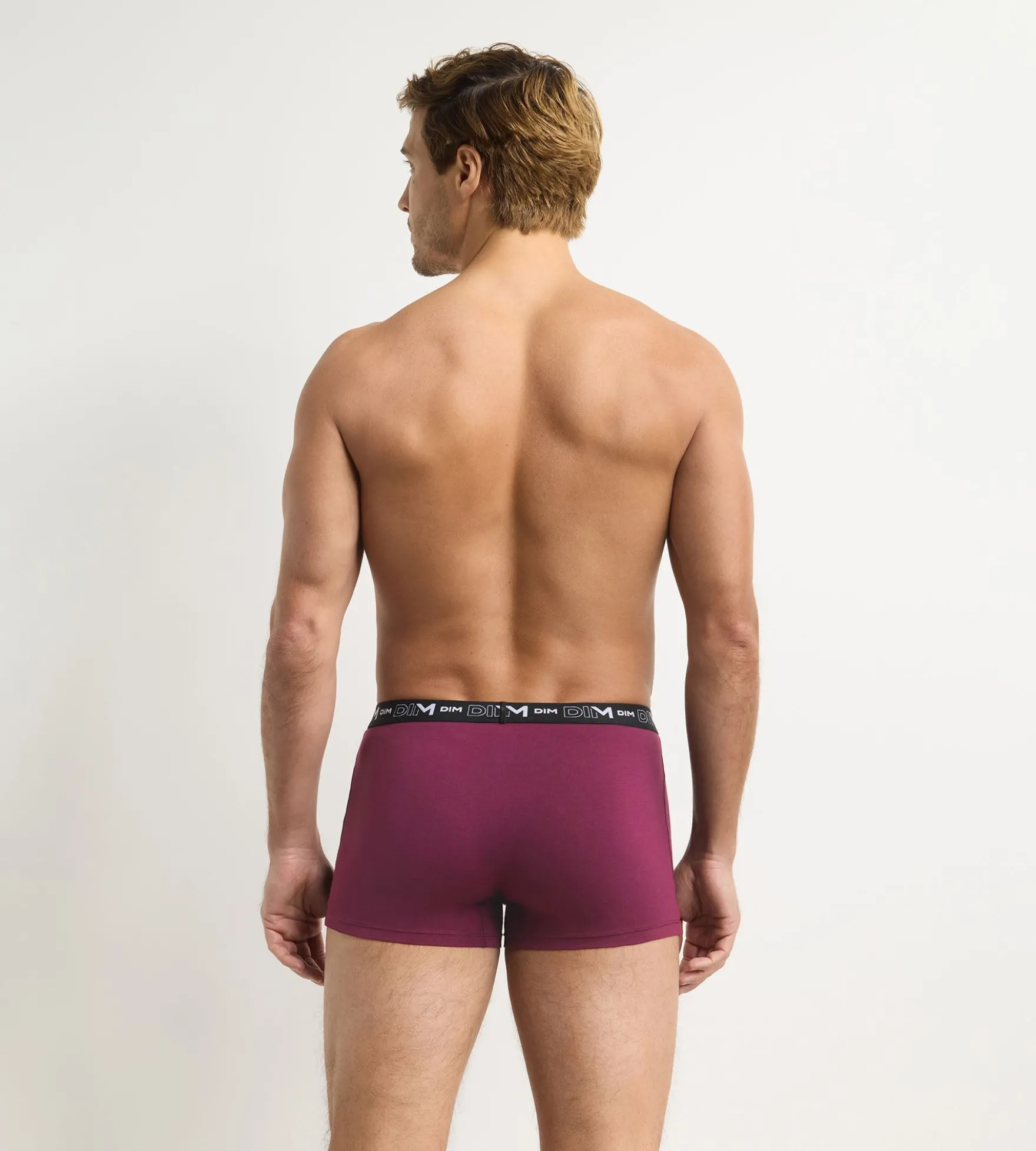 Lot de 4 boxers homme gris foncé, kaki, rouge, gris Coton Stretch