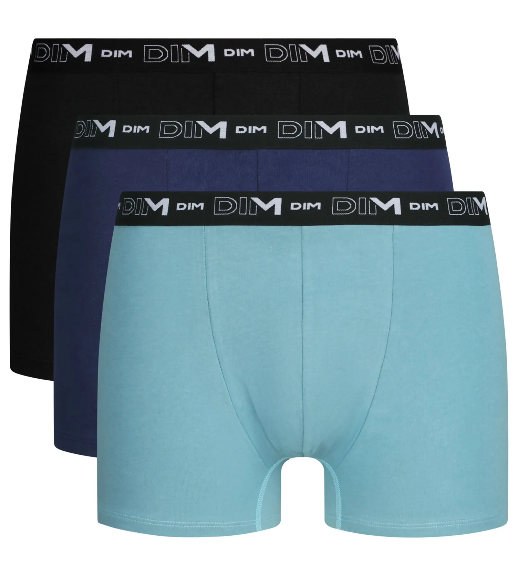 Lot de 3 boxers homme Intemporel Bleu Ciel Dim Coton Stretch