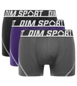 Lot de 3 boxers homme microfibre thermorégulateur Violet Dim Sport