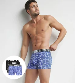 Lot de 3 boxers homme motifs Nuages Bleu Noir Dim Vibes