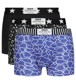 Lot de 3 boxers homme motifs Nuages Bleu Noir Dim Vibes